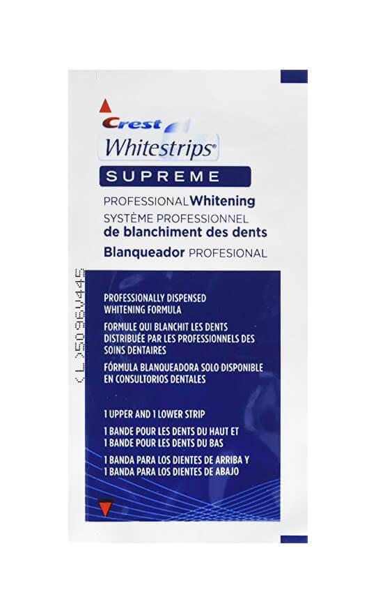 Crest Professional Supreme Whitening strips pouch