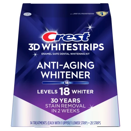 Crest 3D Whitestrips Anti-Aging Whitener Full Box