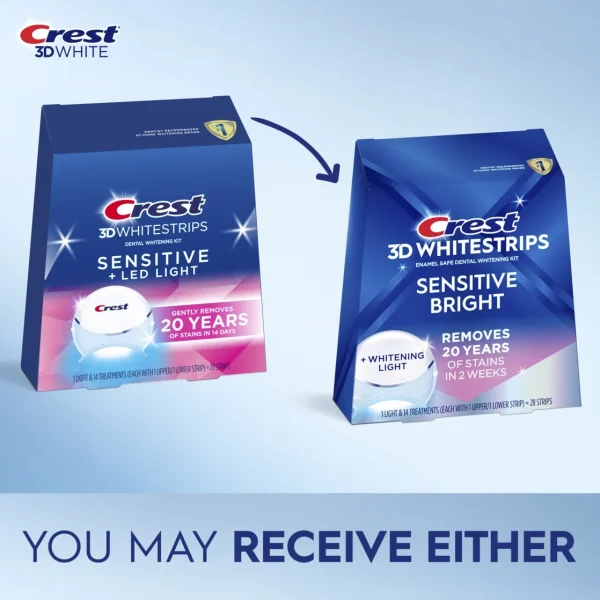 Crest 3D Whitestrips Sensitive Bright plus Whitening Light – hg